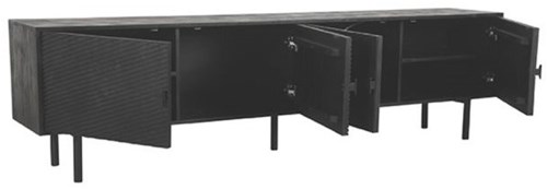 Dressoir mangohout zwart industrieel-2