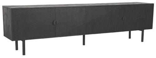 Dressoir mangohout zwart industrieel