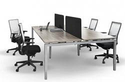 Bench bureau 4 werkplekken Proline Quad4