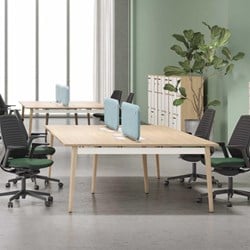 Duo bureau Robin Wood 2 werkplekken