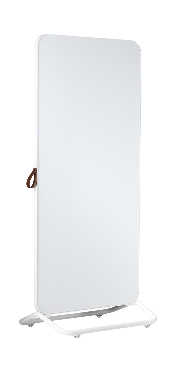 Verrijdbaar akoestisch whiteboard Smit Visual Chameleon Mobile in wit en silver grey-3