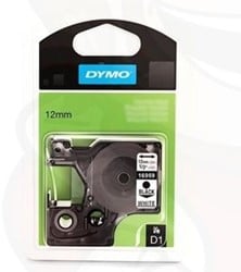Dymo D1 tape 16959 12mm zwart op wit permanent