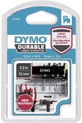 Dymo D1 duurzame tape 1978365 12mm wit op zwart