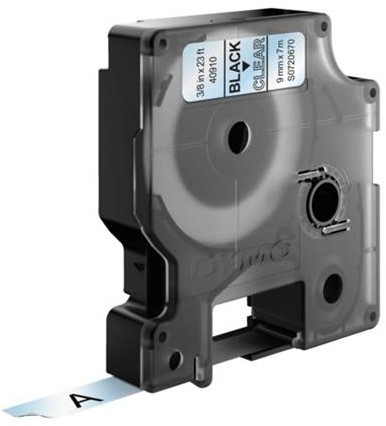 Dymo D1 tape 40910 9mm zwart op transparant-2