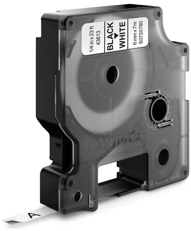 Dymo D1 tape 43613 6mm zwart op wit-2