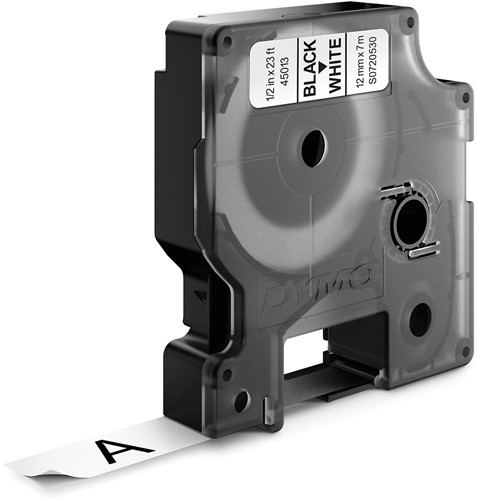 Dymo D1 tape 45013 12mm zwart op wit-2