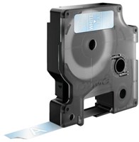 Dymo D1 tape 45020 12mm wit op transparant-2