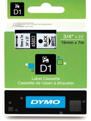 Dymo D1 tape 45803 19mm zwart op wit