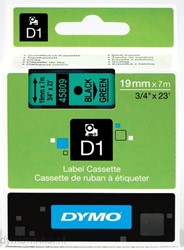 Dymo D1 tape 45809 19mm zwart op groen