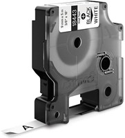Dymo RHINO label 9 mm zwart op wit vinyl-2