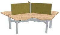 Eiland-bureau-3-personen-Markant-Matrix-Pro