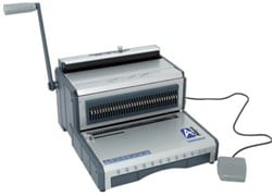 Elektrische inbindmachine Albyco D-160 voor plastic bindringen tot 500 vel