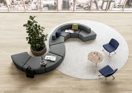 Modulaire elementen bank Lida grote cirkel-2