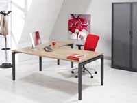 Hoekbureau 180x160cm met rechte hoek Quad4