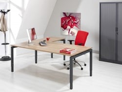 Hoekbureau 180x160cm met rechte hoek Quad4