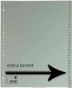 Extra brede tabbladen