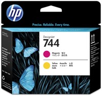HP 744 printkop F9J87A magenta + geel