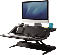Zit-sta werkplek verhoger Fellowes Lotus DX zwart-2