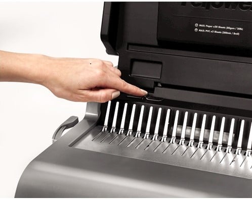 Inbindmachine Elektrische Fellowes Quasar-E Plastic bindruggen 25 vel-3