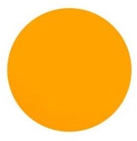 Ronde etiketten op rol fluor oranje 50mm