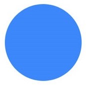 Ronde etiketten op rol fluor blauw 25mm