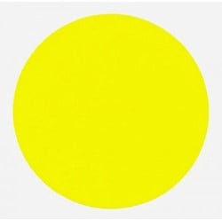Ronde etiketten op rol fluor geel 25mm
