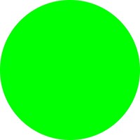 Ronde etiketten op rol fluor groen 35mm