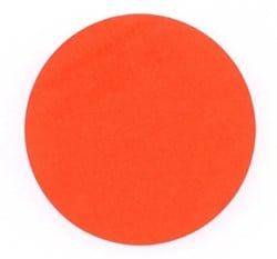 Ronde etiketten op rol fluor rood 35mm