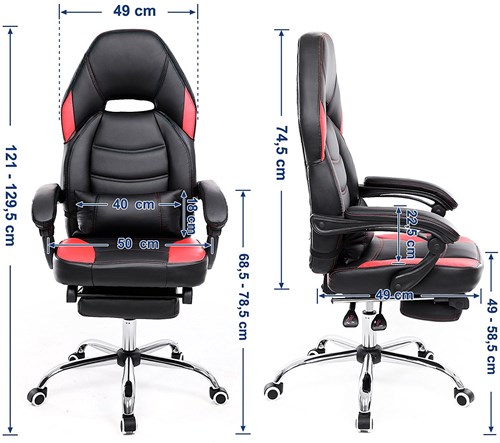 Race stoel R6 Rood-2