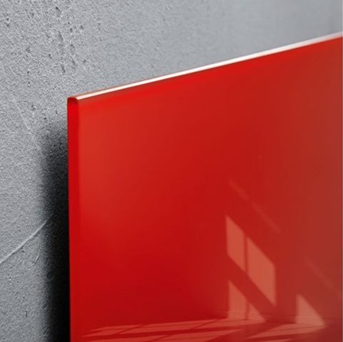 Glazen magneetbord Sigel Artverum 480x480x15mm rood-2