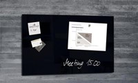 Glazen magneetbord Sigel Artverum 780x480x15mm zwart-3