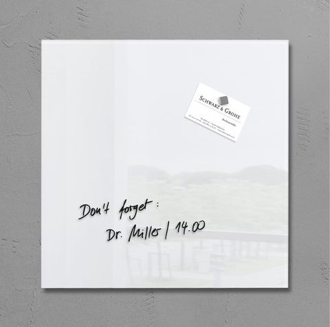 Glasmagneetbord Sigel Artverum 300x300x15mm wit