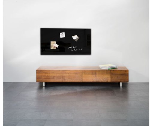 Glazen magneetbord Sigel Artverum 910x460x15mm zwart-3
