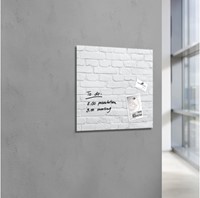 Glasmagneetbord Sigel Artverum 480x480x15mm White Klinker-2