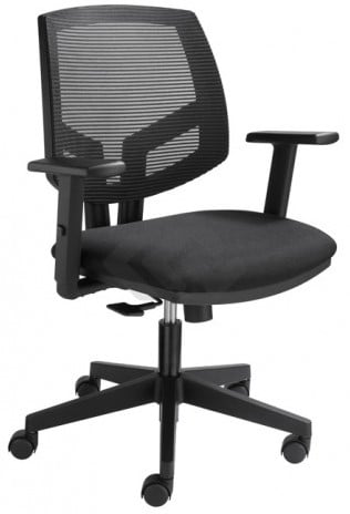 Goedkope bureaustoel ProLine Basic mesh rug zwart