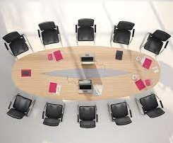 Ovale vergadertafel 10 personen 320 x 156cm Modulo-3