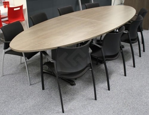 Ovale vergadertafel 12 personen 360 X 120cm ProLine Tendenz-2