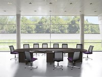 Vergadertafel ovaal 14 personen 460 x 170cm Modulo
