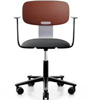 Hag Tion 2140 gestoffeerde zitting en kunststof rugleuning