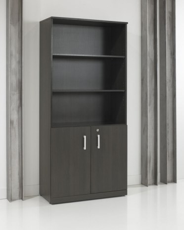 Half_open_draaideurkast_ProLine_Manager_200x90x42cm_antraciet_eiken