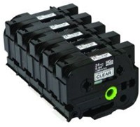 Brother HGE-151V5 zwart op transparante labeltape 24mm High Grade-2