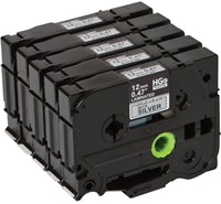 Brother HGE-M931V5 zwart op mat zilveren tape 12mm High Grade-2