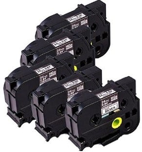 Brother HGE-M951V5 zwart op mat zilveren tape 24mm High Grade-2