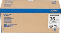 Brother HGE-261V5 zwart op witte labeltape 36mm High Grade