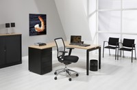 Hoekbureau 180x160cm met rechte hoek Quad4-3