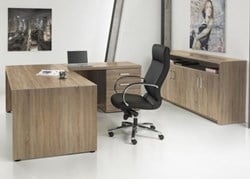 Hoekbureau hout