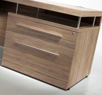 Directie hoekbureau Oakwood XTR 230x172cm met glazen topblad-2
