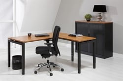 Groot hoekbureau met rechte hoek ProLine Quad4