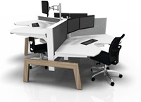 Sta bureau Markant Max Hybrid Wing 3 werkplekken