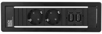Inbouw stekkerdoos bureau Bachmann Power Frame 2 x230V + 2x HDMI